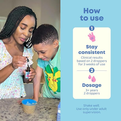 JoySpring Genius Drops for Kids | Clinically Proven Focus Supplement | Liquid Herbal Focus Supplement with Ginkgo Biloba for Kids (1 fl oz) 30 Servings