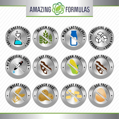 Amazing Formulas Folic Acid (Vitamin B9) Supplement | 5000 Mcg per Serving | 120 Tablets | Non-GMO | Gluten-Free | Made in USA