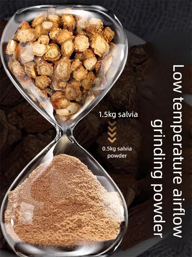 Dan Shen Powder Salvia Miltiorrhiza Powder Red Sage Root 丹参粉 120mesh (8.81oz)