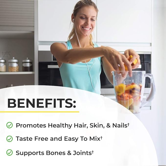 Multi Collagen Protein Powder for Men & Women - Grass Fed Collagen Peptides Powder for Women & Men with Types I & 3 plus Naturally Occurring Amino Acids - Hydrolyzed Easy to Mix & Unflavored (16oz)