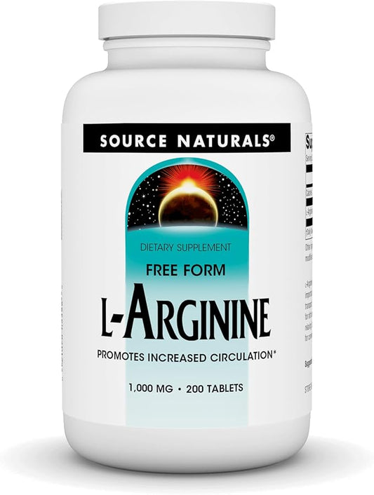 Source Naturals L-Arginine Free Form* - 1000 mg, 200 Tablets