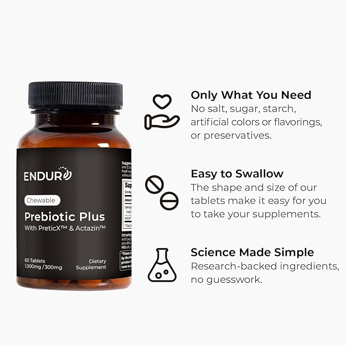 Prebiotic Plus chewable with Actazin™ - Promotes Digestive Health - 60 Count Company