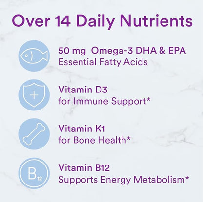 SmartyPants Toddler Multivitamin Gummies: Omega 3 Fish Oil (EPA/DHA), Vitamin D3, C, Vitamin B12, B6, A, K & Zinc, Biotin, Beta Carotene, Gluten Free, Three Fruit Flavors, 90 Count (30 Day Supply)