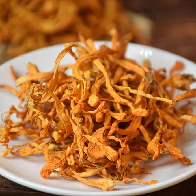 QIANPINHUI Cordyceps Flower Whole Dried Cordyceps Mushroom 6oz - Helps Reduce Fatigue,Increase Energy for Soup/Cooking/Cooling/Tea Making