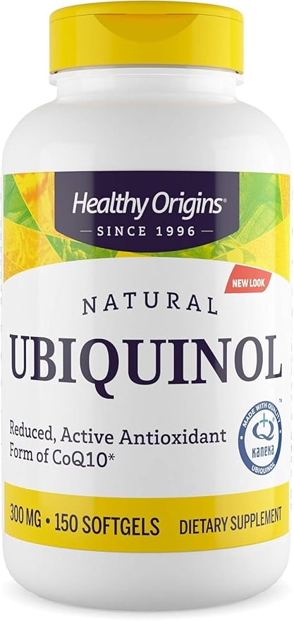 Healthy Origins Ubiquinol (Active Form of CoQ10), 300 mg - Kaneka Ubiquinol Supplements for Heart Health & Antioxidant Support - Gluten-Free & Non-GMO Supplement - 150 Softgels