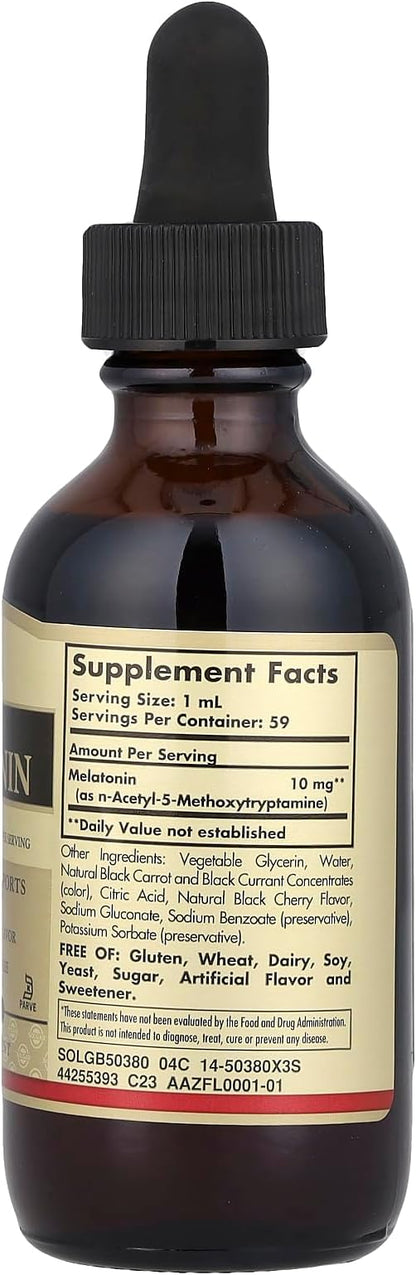 Solgar Liquid Melatonin 10 MG, 2 Oz