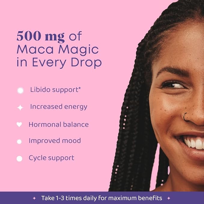 JoySpring Organic Maca Root Liquid Drops for Women – Energy & Wellness Peruvian Maca Supplement – New Mom Gifts – with Vitamins B2, B6, Niacin (B3), Iron & Calcium – 1 oz | 30 Servings