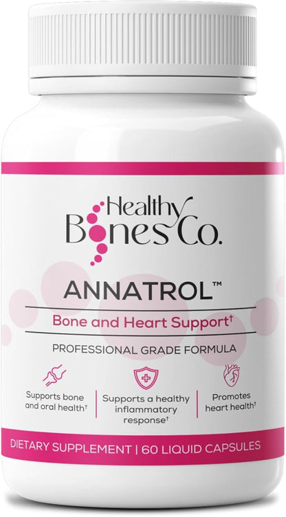 Annatrol Bone Support, Annatto Tocotrienols & Geranylgeraniol (GG) Vitamin E Supplement, with 300mg Tocotrienols Vitamin E (DeltaGold Delta + Gamma) & 300mg GG-Gold to Help Promote Bone & Heart Health