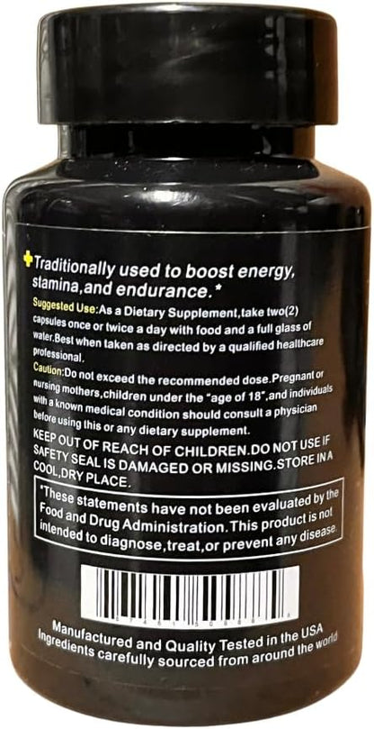 ibrar's Maca Capsules, 1500mg Extra Strength, Black, Red & Yellow Maca Root, 60 Veggie Capsules