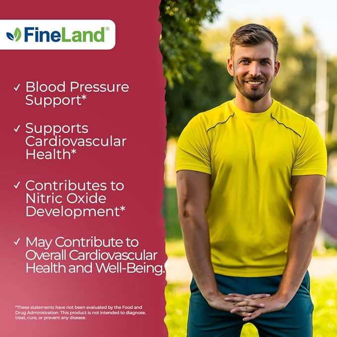 FineLand Beet Root 20x Full Spectrum – 10,000mg Equivalent per Capsule – Nitric Oxide, Blood Pressure Support - Circulation & Heart Health – 120 Vegan Capsules Made in USA
