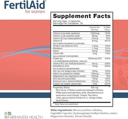 Fairhaven Health FertilAid for Men and Women Combo Fertility Supplements for Men and Women | Count and Motility Support Pre-Conception for Him | Prenatal Vitamin for Her with Vitex and Folate