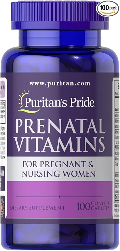 Puritan's Pride Prenatal Vitamins-100 Caplets