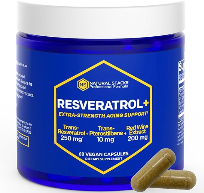 NATURAL STACKS NeuroLife & Resveratrol Supplement Bundle - Supports Longevity & Brain Aging* - 120 Capsules