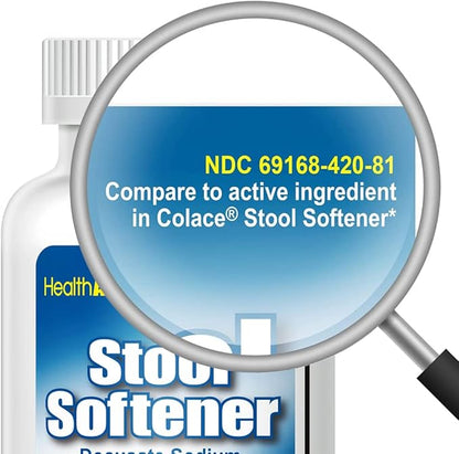 HealthA2Z® Stool Softener | Docusate Sodium 100mg | Red & White Capsules | Dependable | Gentle Constipation Relief (400 Counts)