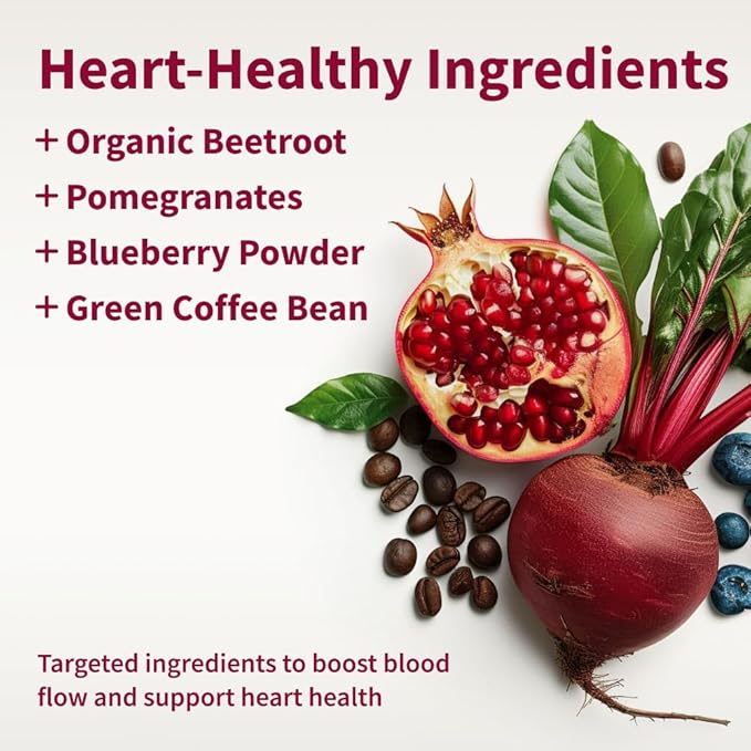 Snap Supplements Beet Root Gummies, Nitric Oxide Supplement w/Organic Beets, Vitamins, Pomegranate & Antioxidants for Energy, Heart Health & Circulation Support, 60 Sugar Free Gummies, 2 Pack, Cherry