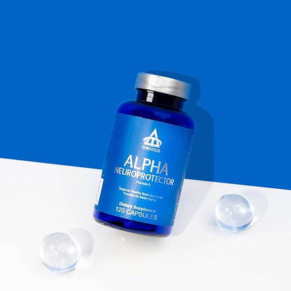 Thrivous Alpha - Enhance Brain & Nerve Function for Better Aging - Advanced Natural Nootropic Supplement: Alpha GPC, ALCAR, R Alpha Lipoic Acid, Ginkgo, SerinAid Phosphatidylserine - 120 Capsules