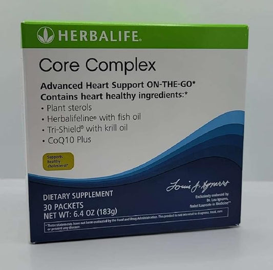 Herbalife Core Complex: 30 Packets 6.04 Oz (183g) Advanced Heart Support ON-The-GO, Supports Healthy Cholesterol, Contains Heart Healthy Ingredients with Vitamin D, Vitamin E, Vitamin B6, Vitamin B12