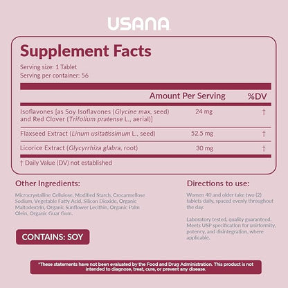 USANA EstroPro with Phytoestrogens for Symptomatic Support During Menopause* - 56 Tablets - 28 Day Supply