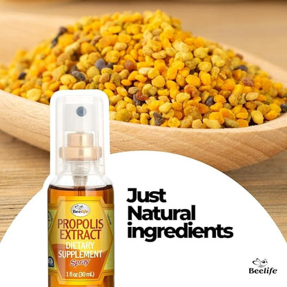 Beelife Propolis Sore Throat Relief Spray - Propolis Spray - Natural Immune Support, Helps Calm Cough & Dry, Itchy Throat - No Sugar - 3-Pack