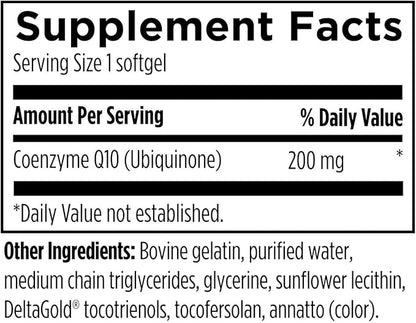 Designs for Health Q-Evail 200-200mg CoQ10 Highly Bioavailable Ubiquinone - Coenzyme Q10 with MCT + Mixed Tocopherols to Promote Superior Absorption - Non-GMO (60 Softgels)