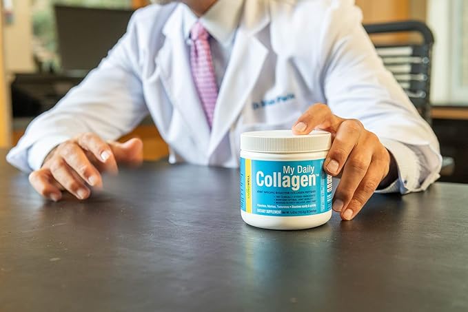 My Daily Collagen: Collagen Peptides Powder with Vitamin C for Joint Support - Perfect for Achy Knees Sore Hands and Knotted Shoulders