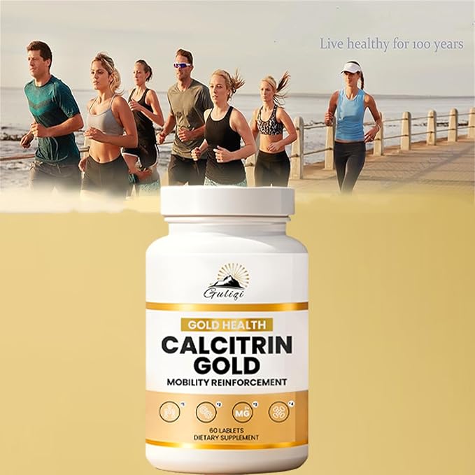 Calcitrin Gold - Calcitrin Gold Pastillas 𝐏𝐚𝐫𝐚 𝐃𝐨𝐥𝐨𝐫 𝐃𝐞 𝐀𝐫𝐭𝐫𝐢𝐭𝐢𝐬, Support for Bone Health, 60 Tablets