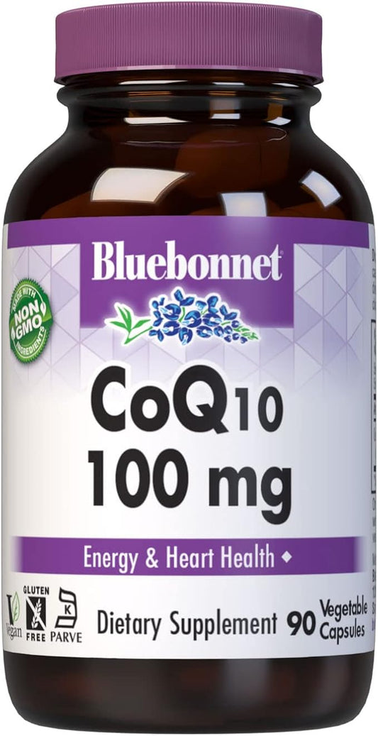 BlueBonnet CoQ-10 Vegetarian Capsules, 100 mg, 90 Count