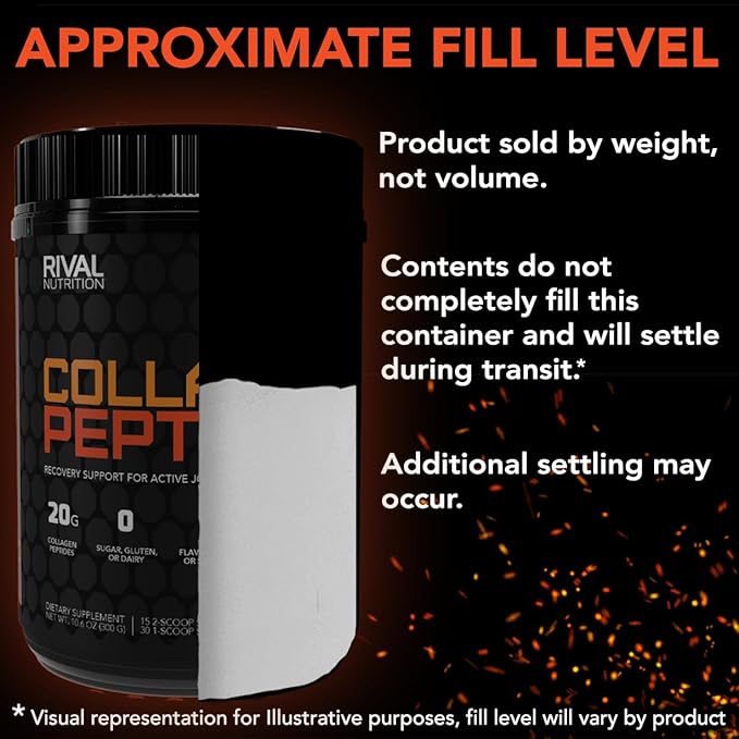 Rival Nutrition Collagen Peptides- Unflavored, 10.6 oz.