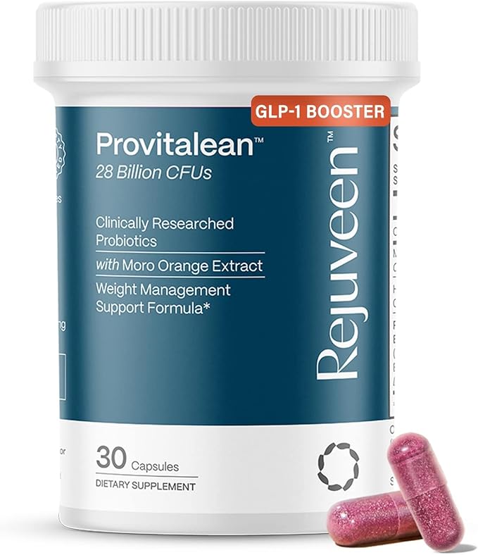 Provitalean GLP-1 Booster & Metabolism Fuel for Women | Mute Cravings for Belly Fat & Resistant Waistlines | B420 Probiotic, Morosil, Chromium | Vegan, Stimulant-Free, Gluten-Free | 30 Ct