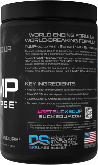 Pump-ocalypse Miami | Nitric Oxide and L Arginine Supplement with Citrulline Malate, GlycerPump | Ultimate N.O. Booster | Lean Muscle Support for Blood Flow, Vascularity, Hydration and Endurance