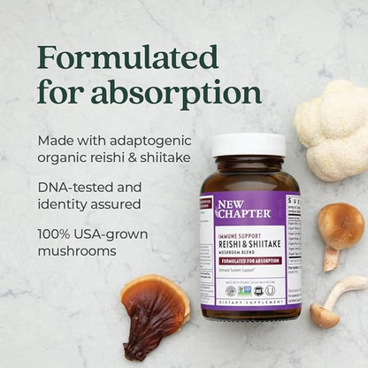 New Chapter Immune Support LifeShield Immune Support with Organic Reishi Mushroom Vegan + Non-GMO, Nootropic Ingredients - 60 ct