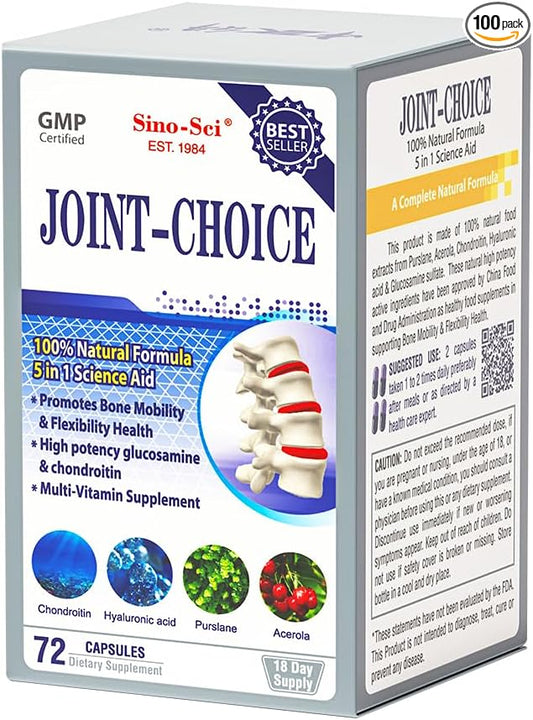 Joint Choice, Joint Support Supplement, Mobility & Flexibility,Natural Formula, 72 Caps (1 Bottle)
