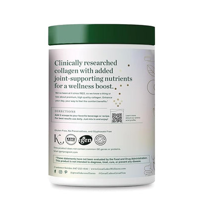 Great Lakes Wellness Movement Boost Advanced Collagen Peptides Powder with MSM, Hyaluronic Acid, Vitamin C - Joint Mobility & Comfort - Caramel Flavored - Non-GMO, Keto, Kosher - 8 oz