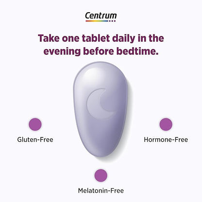 Centrum Restful Sleep Menopause Support Tablets, Supplement with Clinically Studied DailyZz and geniVida, 28 Count