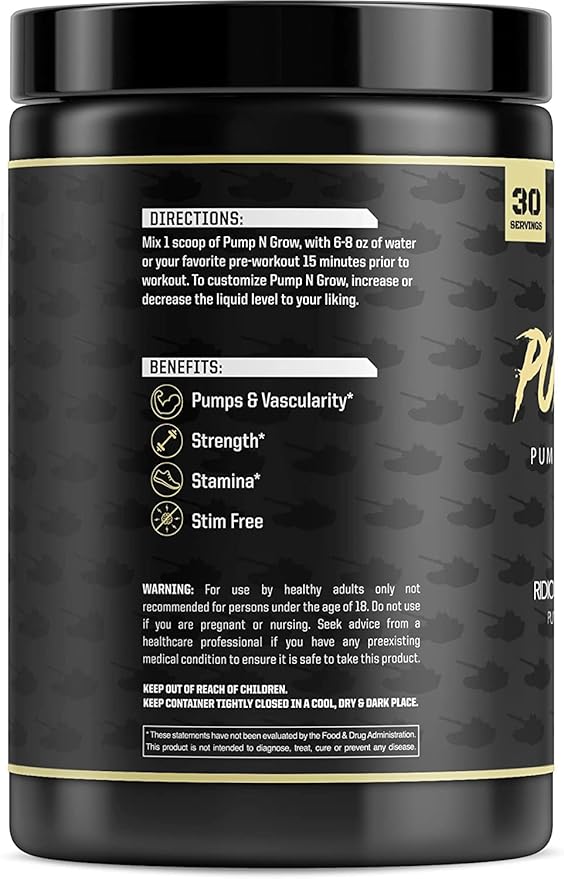 Anabolic Warfare Pump-N-Grow Muscle Pump Supplement Caffeine Free Pre Workout with L-Citrulline, L-Arginine, Beta-Alanine (Fruit Explosion– 30 Servings)