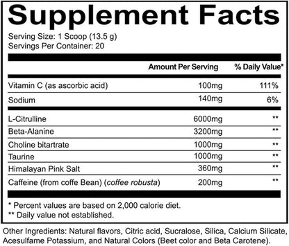 REDCON1 Low Caffeine Pre Workout Powder for Men & Women - Coach Prime Time Pre - with Beta Alanine - Prime Time Punch (20 Servings)