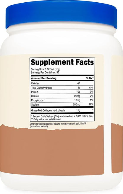 Nutricost Collagen Peptides Powder 1LB (454 G) (Salted Caramel) - Grass Fed Bovine Collagen Hydrolysate