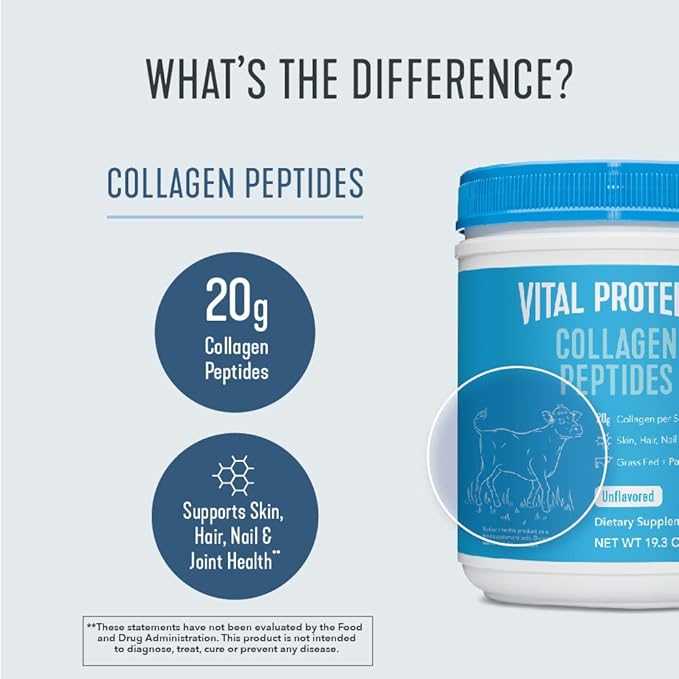 Vital Proteins Collagen Peptides Powder, Unflavored & Marine