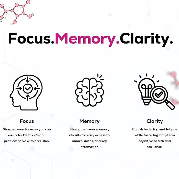 Just Thrive Focus & Memory Capsules – Nootropic Brain Supplement for Clarity, Concentration, Memory Support, & Energy – Citicoline, Lion’s Mane, Vitamins B12 & D3
