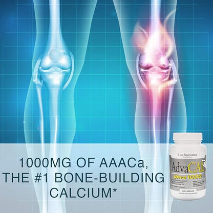 Lane Innovative - AdvaCAL Ultra 1000, Bone-Building Calcium*, Including Vitamin D3 and Magnesium, Easy Absorption (120 Servings) | Pack of 3