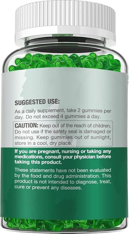 Sugar Free Chlorophyll Gummies - with Unfiltered ACV & Vitamin C、B12 - Energy Boost, Immune & Digestion Support, Natural Deodorant, Skin Care - Vegan, Non-GMO - 120 Gummies