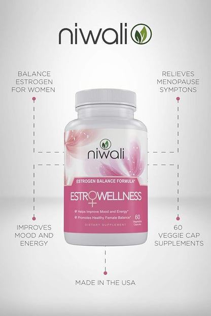 Estrogen Capsule for Women - Female Hormone Balance Supplement Menopause Mood and Energy Support - Restores Healthy Estrogen Levels | 60 Non-GMO Vegetarian Veggie Capsules