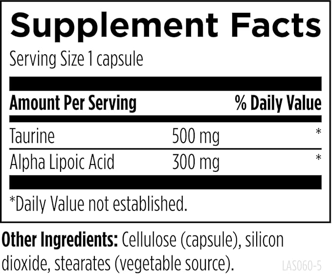 Designs for Health Lipoic Acid Supreme - 300mg Alpha Lipoic Acid with Taurine - Vegan, Non-GMO ALA Supplement (60 Capsules)