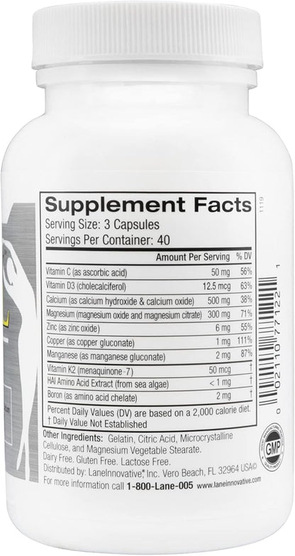 Lane Innovative - AdvaCAL Ultra 1000, Bone-Building Calcium*, Including Vitamin D3 and Magnesium, Easy Absorption (120 Servings) | Pack of 3