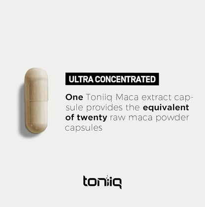 Maca Root - Ultra High Potency 20:1 Extract - Black, Red and Yellow Maca Complex - Single Origin, Wildcrafted & Highly Concentrated - Third-Party Lab Tested - 90 Capsules