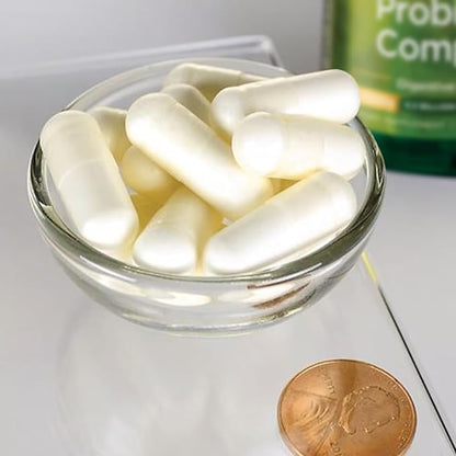 Swanson Probiotic Complex 4.2 Billion CFU 5-Strain Digestive Health Fat Metabolism Satiety Prebiotic FOS Complex Supplement 120 Veggie DRcaps (2 Pack)