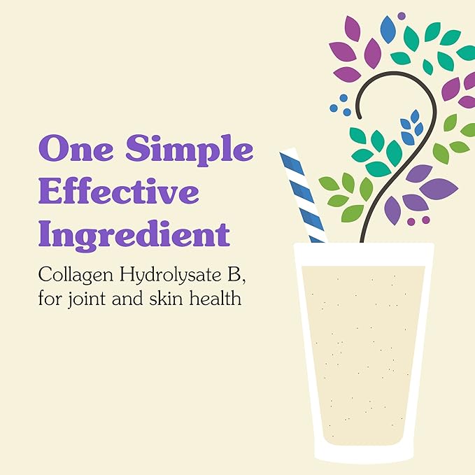 NuNaturals Collagen Peptides Powder (Type I, III), for Skin, Hair, Nail, and Joint Health, 14 oz