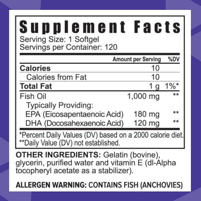 Youngevity Projoba Omega™ - 1000 mg Omega-3 - High-Potency - 180 EPA & 120 DHA to Promote Brain and Heart Health -120 Softgels (Pack of 1)