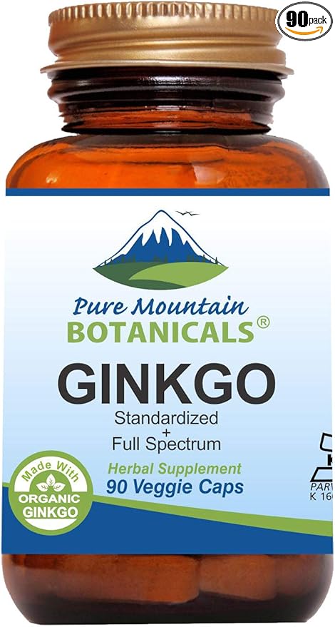 Ginkgo Biloba Capsules – Kosher Vegan Caps with 400mg Ginkgo Biloba Leaf and Ginko Extract Supplement