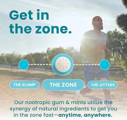 NeuroGum Energy Caffeine Gum (90 Pieces) - Sugar Free with L-theanine + Natural Caffeine + Vitamin B12 & B6 - Nootropic Energy & Focus Supplement for Women & Men - Keto & Vegan, Peppermint Flavor